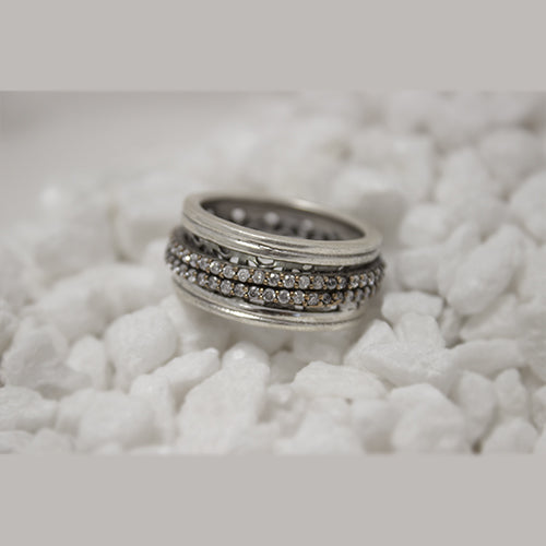 Sterling Silver Meditation Spinning Ring
