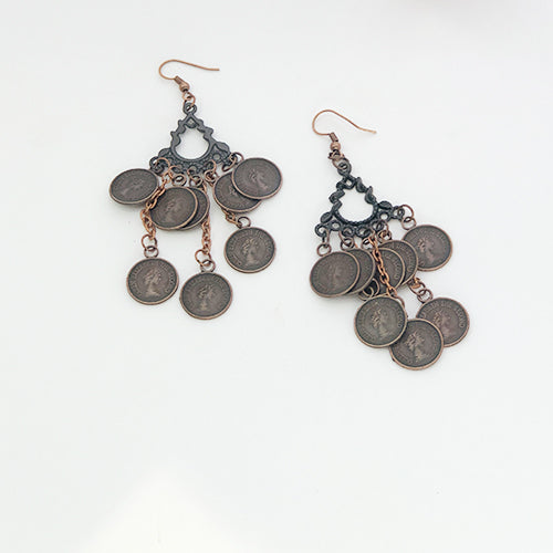 Vintage Coin Dangling Earrings