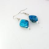 Handmade Glass Blue Earrings