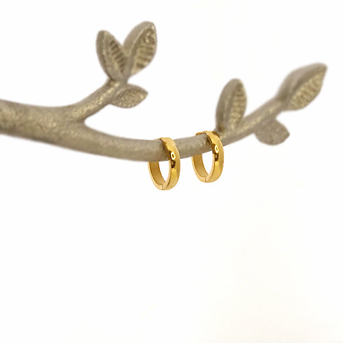 Gold Hoops Ovelay on Stainless Steel