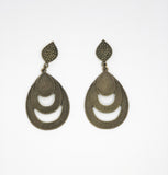 Long Metal Teardrop Earrings
