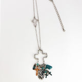 Inspirational Charm Cross Long Necklace