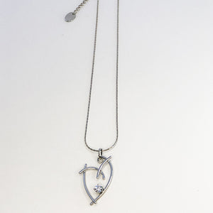Modern Heart Shape Pendant Necklace