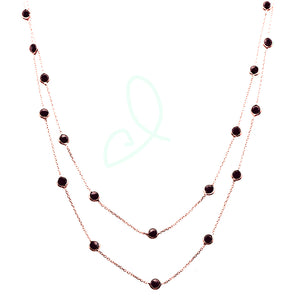 Tiffany Inspired Rose Gold over Sterling Silver Necklace