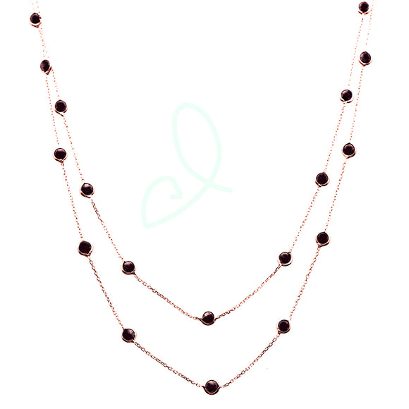 Tiffany Inspired Rose Gold over Sterling Silver Necklace