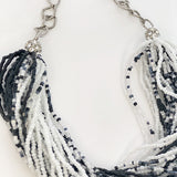 Black and White Glass beaded Choker