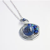 Genuine Stone and Crystal Long Necklace