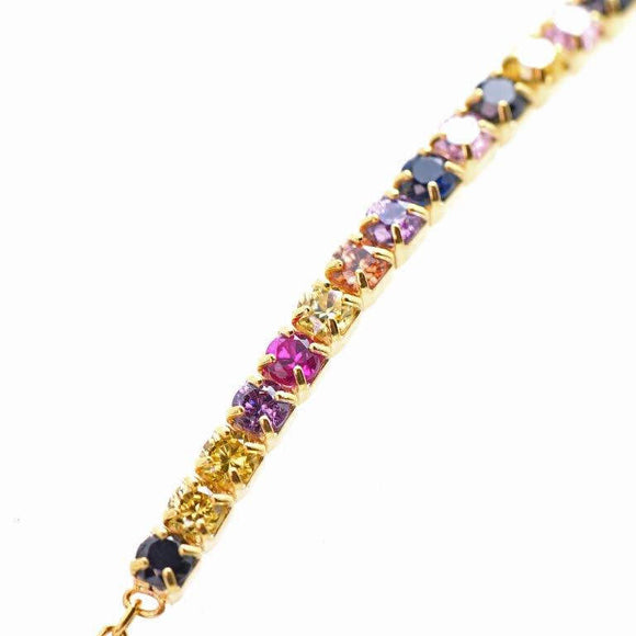 Tennis Bracelet 18K Gold on Sterling Silver