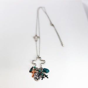 Inspirational Charm Cross Long Necklace