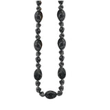 Oval Facet Marbled Endless Bead Necklace