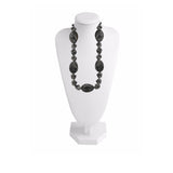 Oval Facet Marbled Endless Bead Necklace