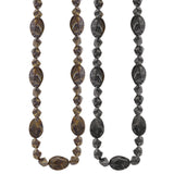 Oval Facet Marbled Endless Bead Necklace