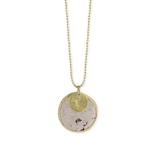 Pastel Colors Soap Stone & Gold Coin Necklace