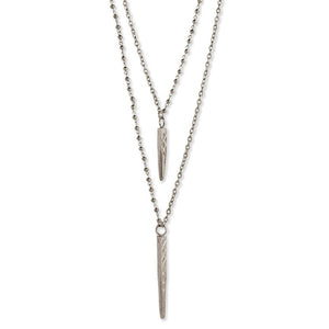 Silver Overlay Double Chain Necklace