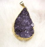 One-of-a-kind Amethyst Druzy Stone Pendant
