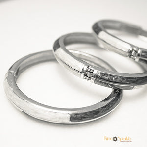 Solid Enamel Hinged Bracelet