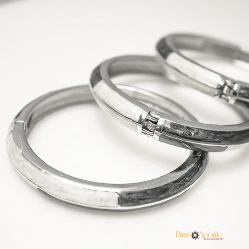 Solid Enamel Hinged Bracelet