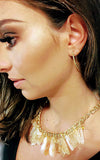 Genuine Agate Chipped Stone Collar Statement Choker