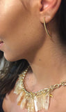 Amethyst or Citrine Genuine Stone Gold Choker - FREE SHIPPING