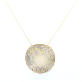 Sterling Silver Medallion with Pavé Microzirconia Pendant