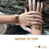 Hammered Copper Bracelet with Three Bands
