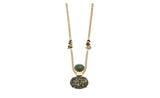 Jade Stone Gold Plated Necklace, 18″ Long