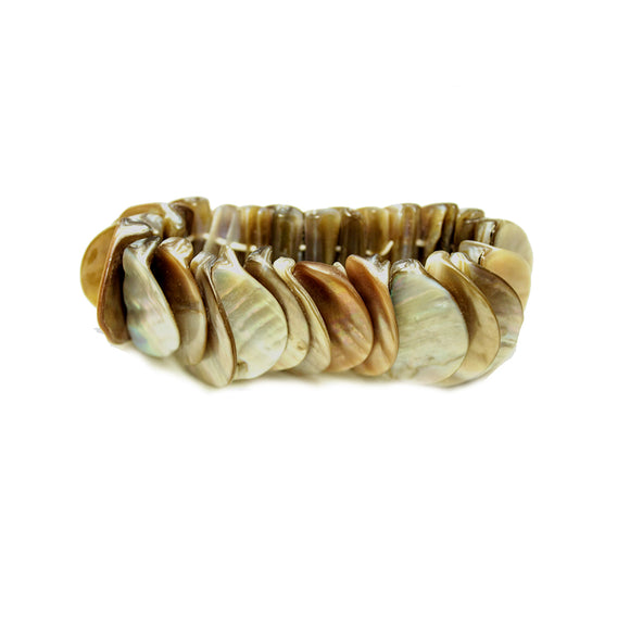 Handmade item Vintage Bracelet width: 2 Inches Materials: Mother of Pearl