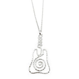 Silver Guitar Necklace
