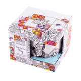 Paint Your Own Mug- White 8 Oz Porcelain Mug- Butterfly Design