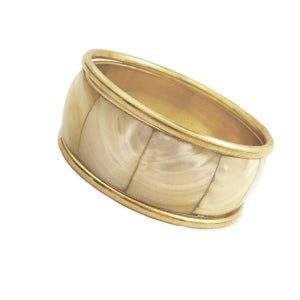Mother-of-pearl bangle cuff bracelet